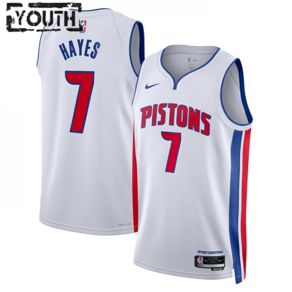 Detroit Pistons Trikot Killian Hayes 7 Nike 2022-23 Association Edition Weiß Swingman - Kinder